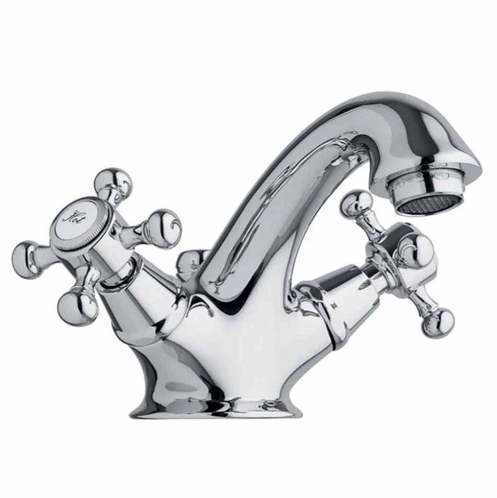 Rubinetto Monoforo per Lavabo Bagno in Ottone con Scarico Made in Italy - Lisca