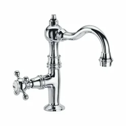 Rubinetto per Lavabo Bagno Monoacqua di Design in Ottone Made in Italy - Binsu