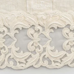 Runner da Tavolo in Lino con Pizzo, Design di Lusso in 2 Colori - Farnese