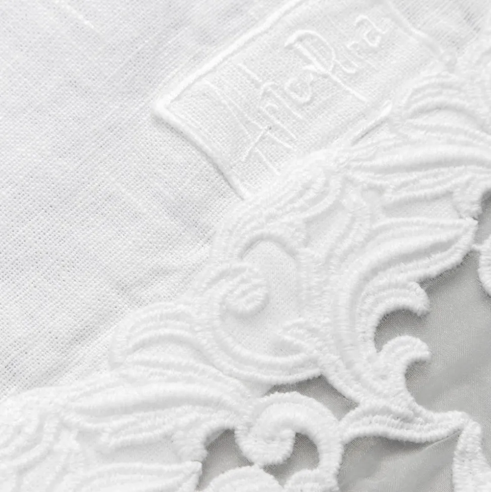 Runner in Lino con Pizzo Bianco da Tavolo - Farnese