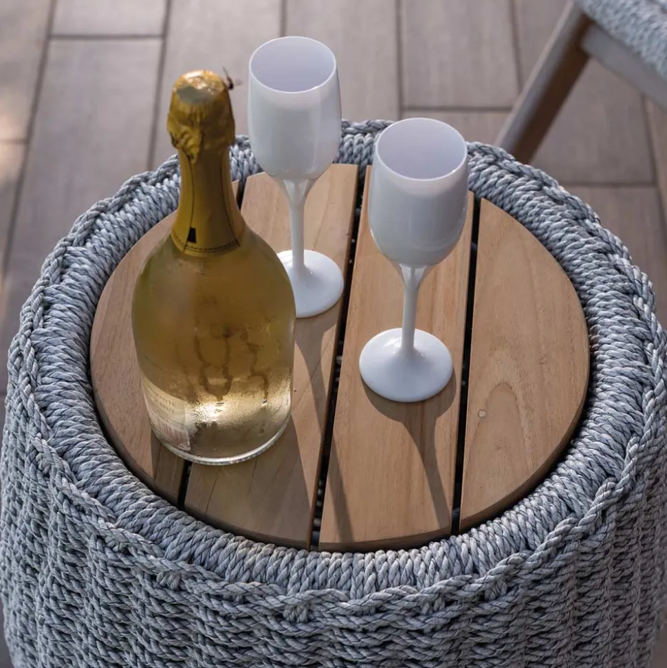 Salotto Componibile da Giardino in Teak e Corda Intrecciata a Mano - Arjuna