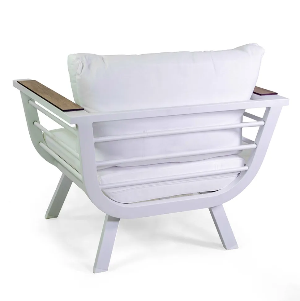 Salotto da Esterno Composto da 2 Poltrone e 1 Tavolino in Alluminio - Righello