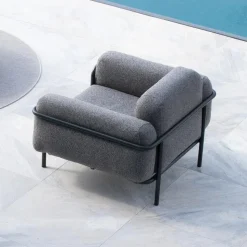 Salotto da Esterno con Divano e 2 Poltrone in Tessuto Made in Italy - Suki