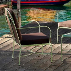 Salotto da Esterno con Struttura in Ferro Artigianale Made in Italy - Melinda