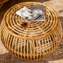 Salotto da Esterno in Rattan Naturale Completo di Cuscini – Bellaria