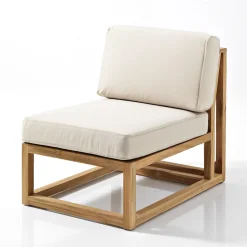 Salotto da Esterno in Teak Naturale e Cuscini - Circe