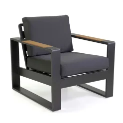 Salotto da Esterno Realizzato in Alluminio e Braccioli in Polywood - Citta