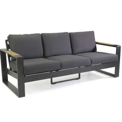 Salotto da Esterno Realizzato in Alluminio e Braccioli in Polywood - Citta