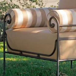 Salotto da Giardino Artigianale con Struttura in Ferro Made in Italy - Lisotto