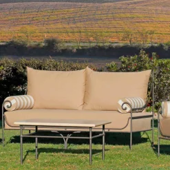 Salotto da Giardino Artigianale con Struttura in Ferro Made in Italy - Lisotto