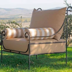 Salotto da Giardino Artigianale con Struttura in Ferro Made in Italy - Lisotto