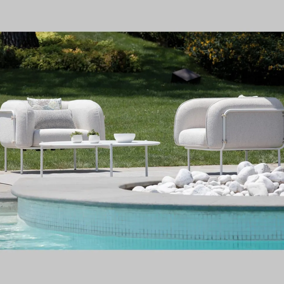 Salotto da Giardino con 1 Divano e 2 Poltrone Made in Italy - Fioriera