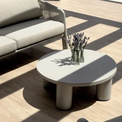 Salotto da Giardino in Alluminio e Corda Intrecciata con Cuscini - Smeria