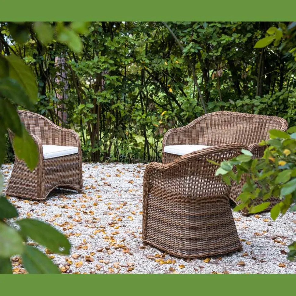 Salotto da Giardino in Alluminio e Intreccio in Polyrattan - Melina