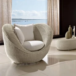 Salotto da Giardino in Polyrattan Intrecciato a Mano - Eder