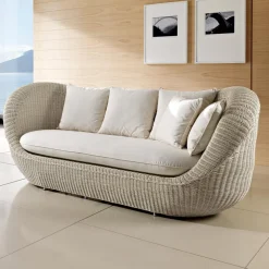 Salotto da Giardino in Polyrattan Intrecciato a Mano - Eder
