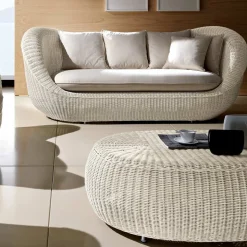 Salotto da Giardino in Polyrattan Intrecciato a Mano - Eder