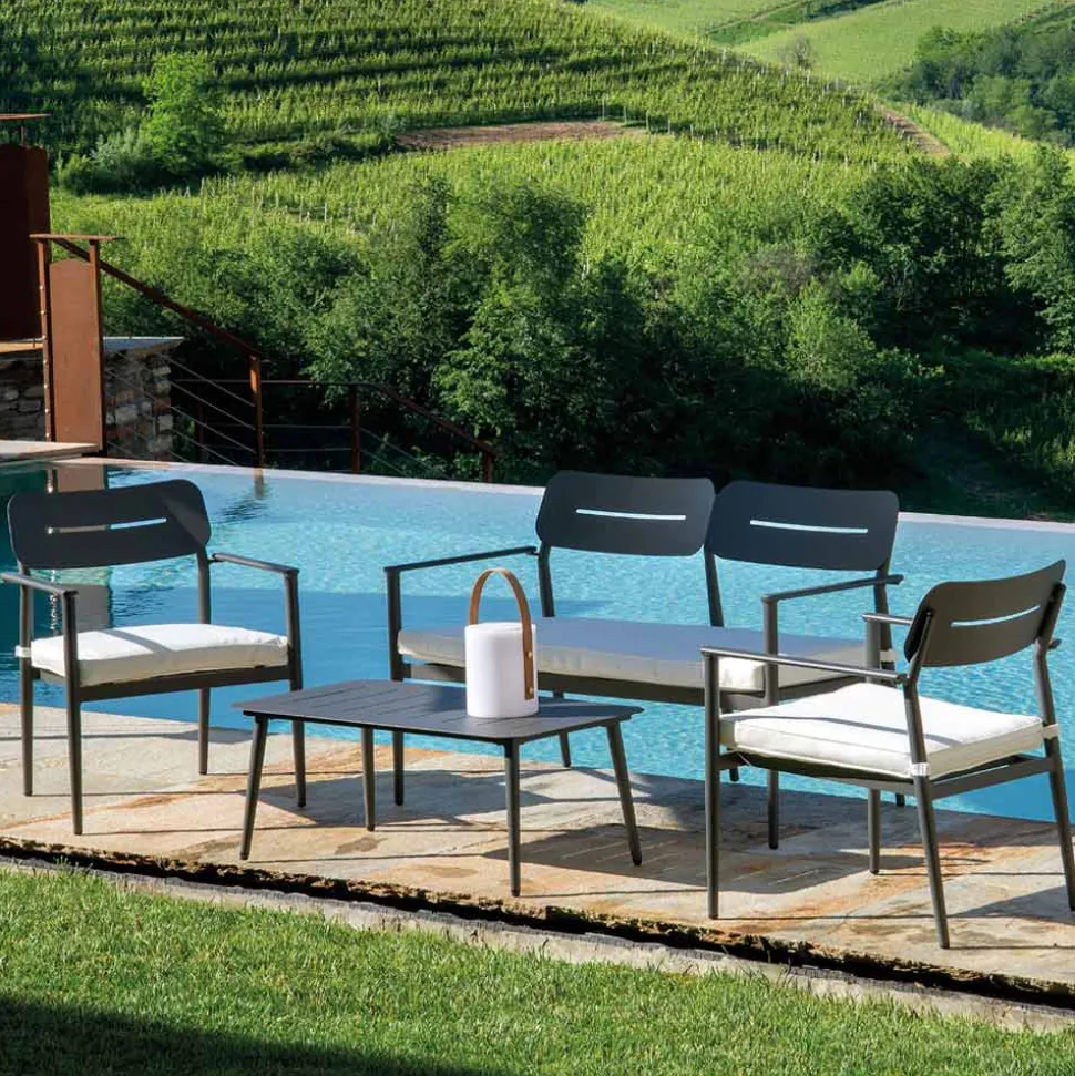 Salotto da Giardino Realizzato in Alluminio di Diverse Finiture - Souvenir