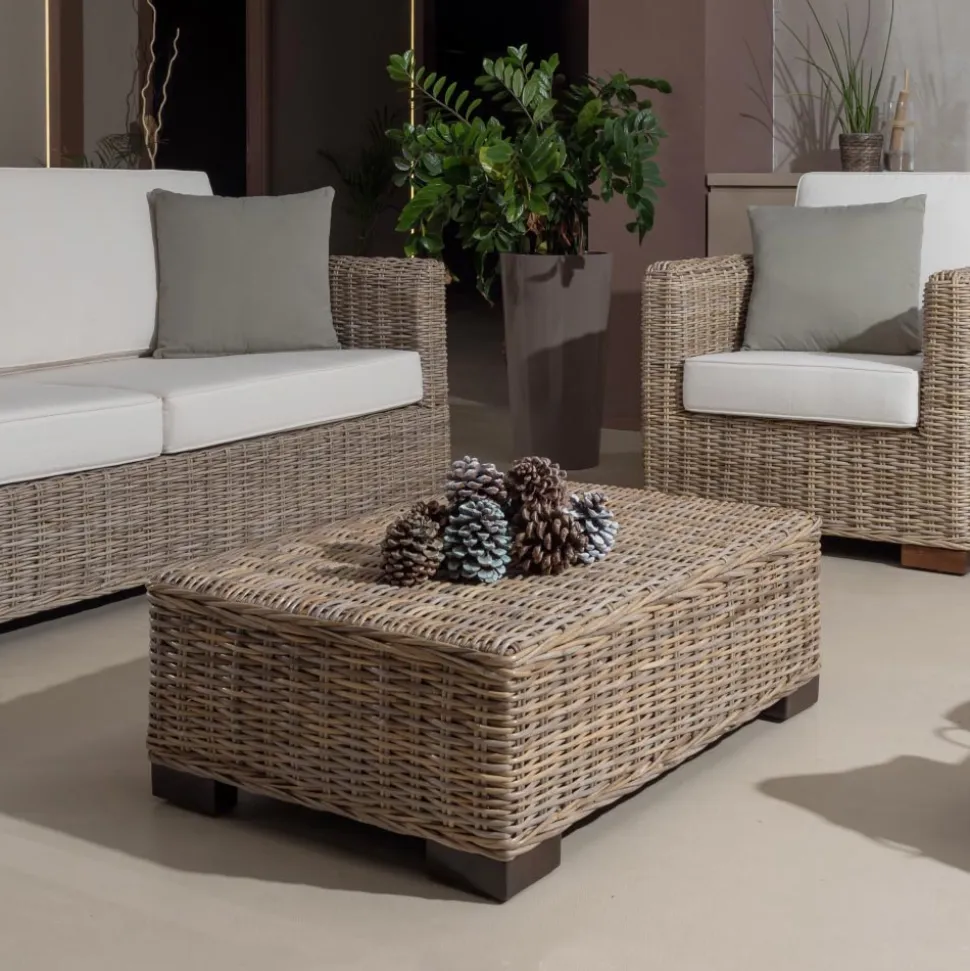 Salotto Outdoor in Kubù Grigio con Cuscini Inclusi – Cerys