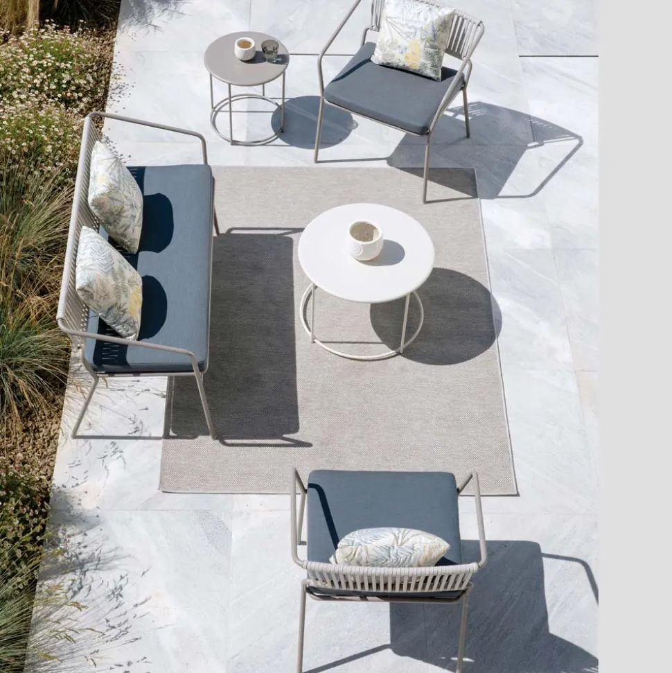 Salotto per il Giardino con Poltrone e Divano in Metallo Made in Italy - Prato