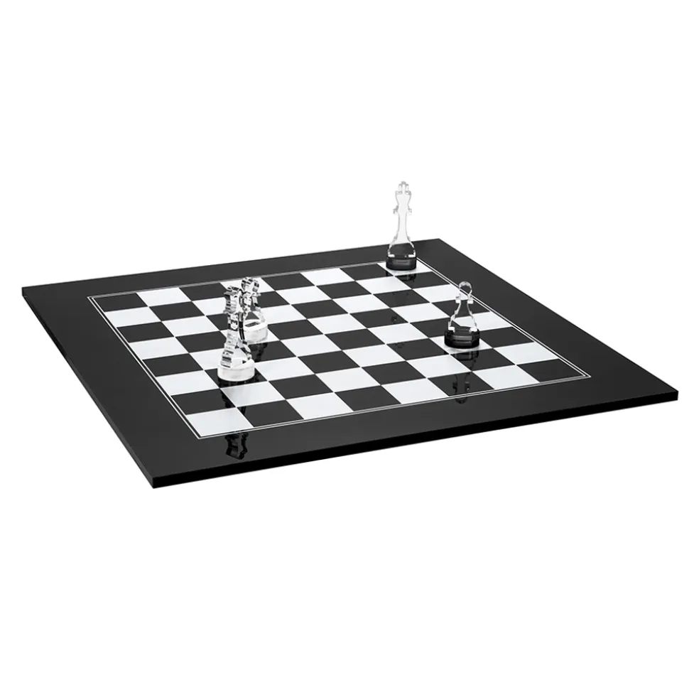 Scacchiera in Plexiglass Bianca o Nera Moderna Made in Italy - Scaccomatto