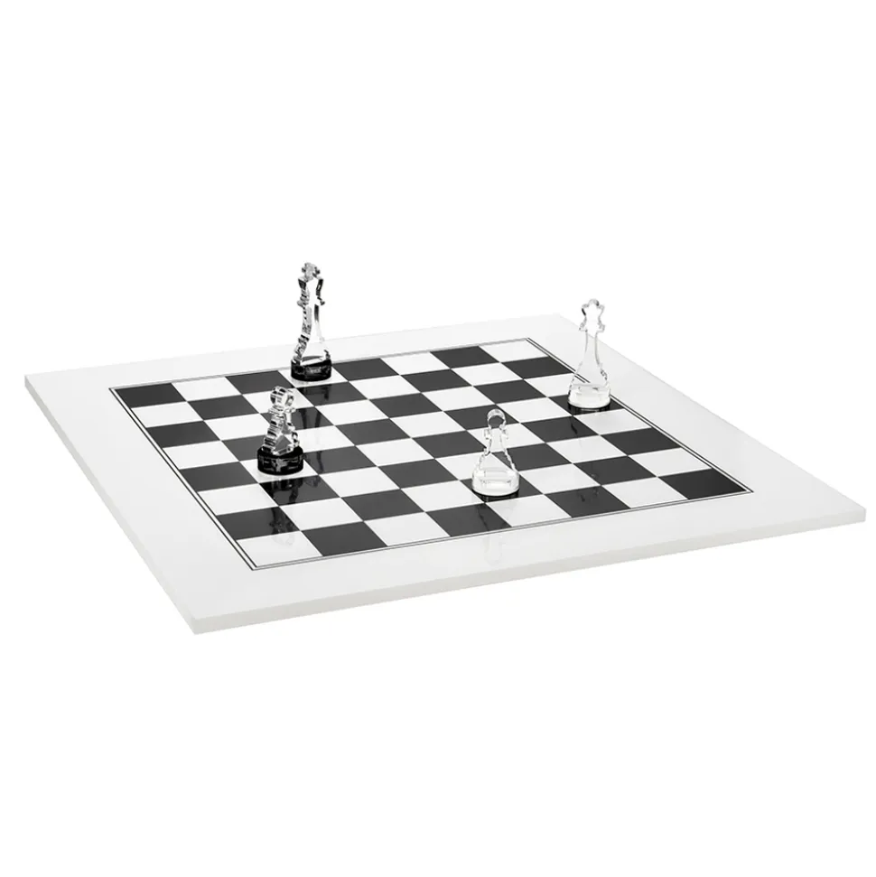 Scacchiera in Plexiglass Bianca o Nera Moderna Made in Italy - Scaccomatto