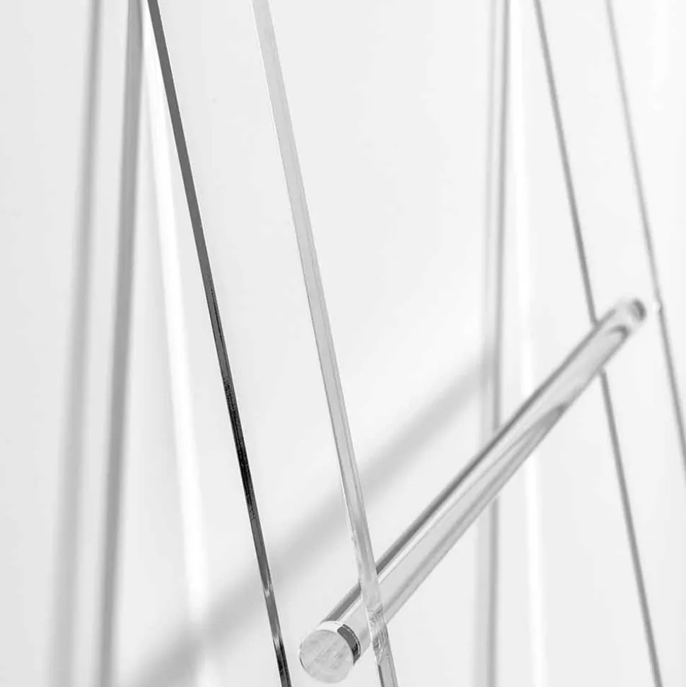 Scala Porta Asciugamani in Plexiglass Trasparente Design 2 Altezze - Asciughina