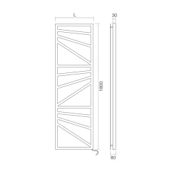 Scaldasalviette Elettrico con Elementi Quadrati Made in Italy - Mandorle