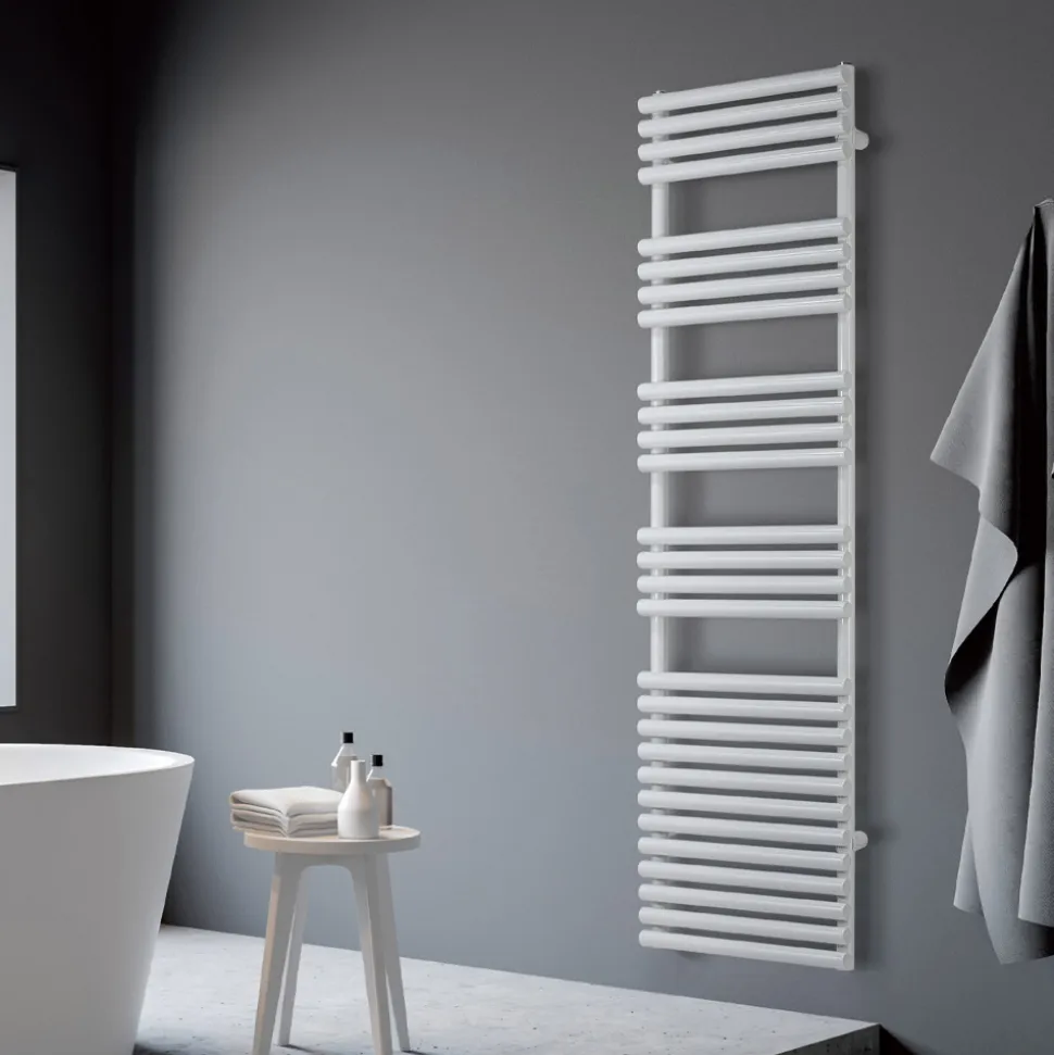 Scaldasalviette Elettrico in Acciaio Finitura Bianco Puro Made in Italy - Limone