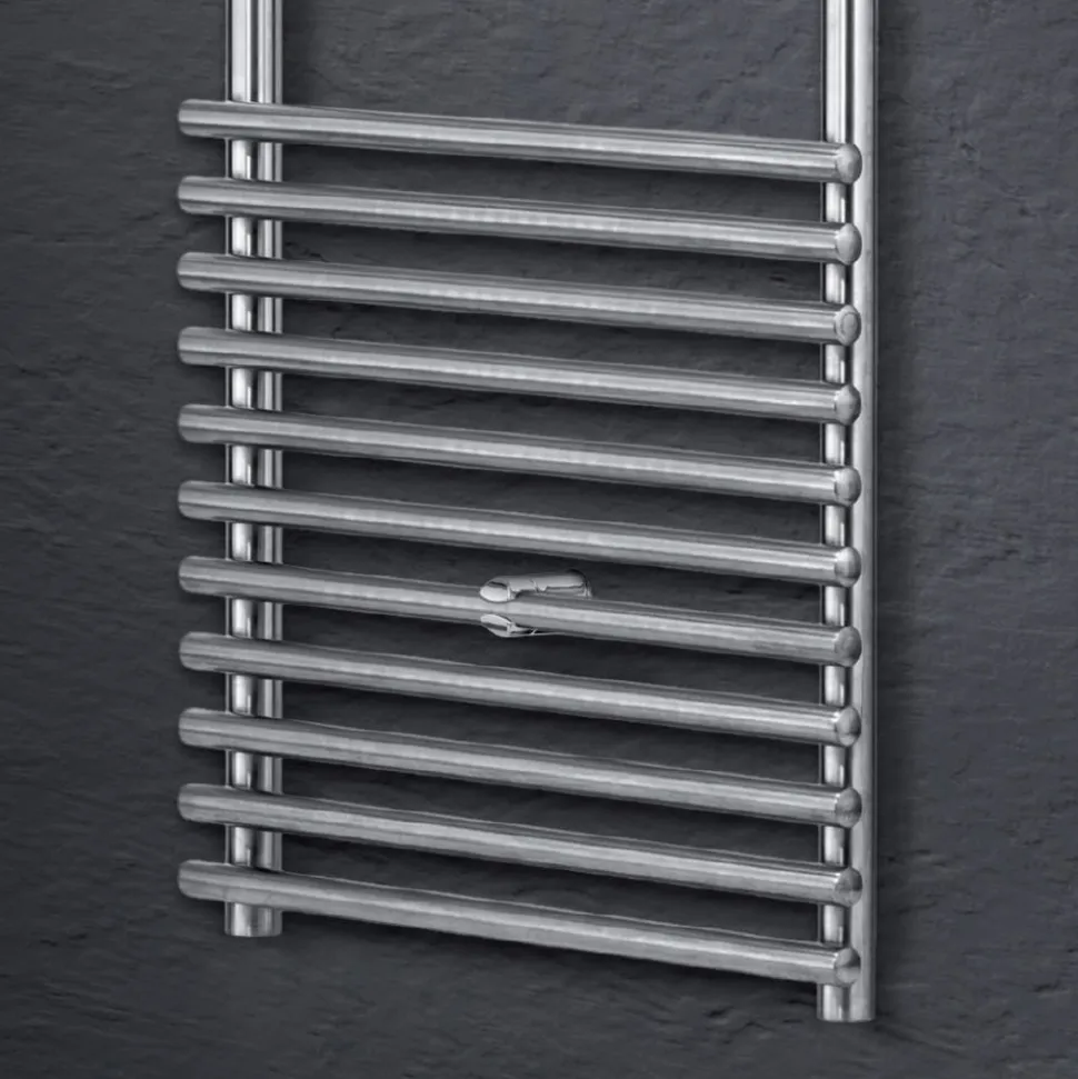 Scaldasalviette Elettrico in Acciaio Finitura Satin Made in Italy - Buccia