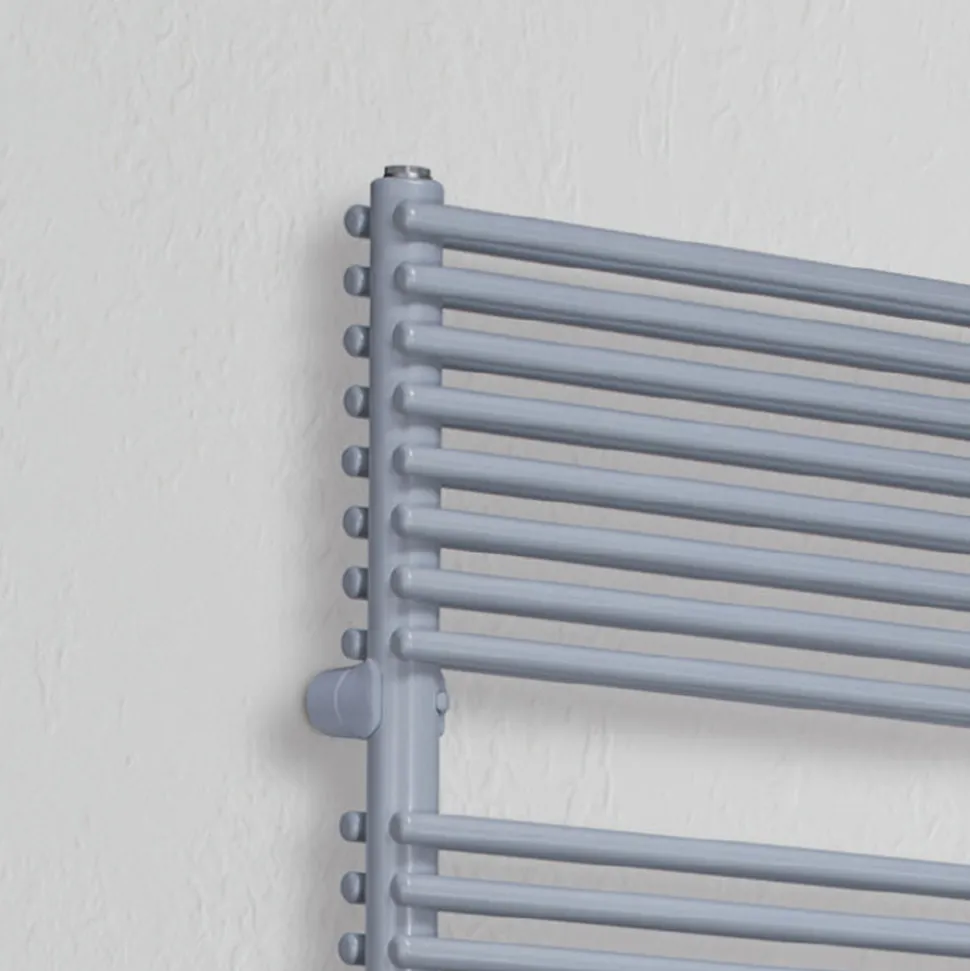 Scaldasalviette Elettrico in Acciaio Finitura Alluminio Made in Italy - Brioches