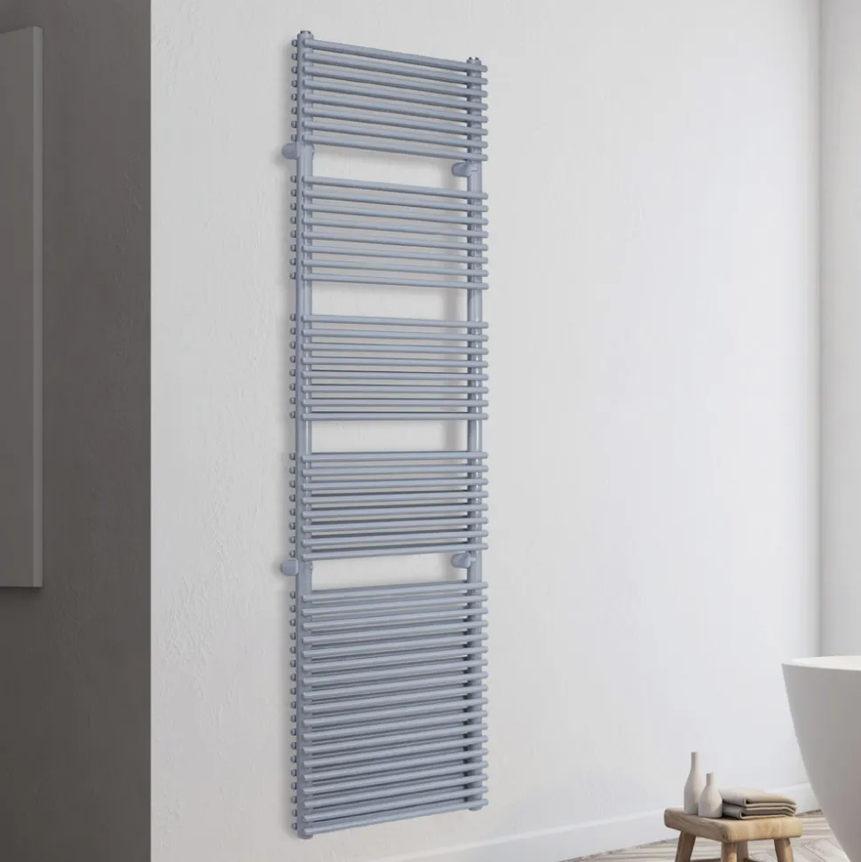 Scaldasalviette Elettrico in Acciaio Finitura Alluminio Made in Italy - Brioches
