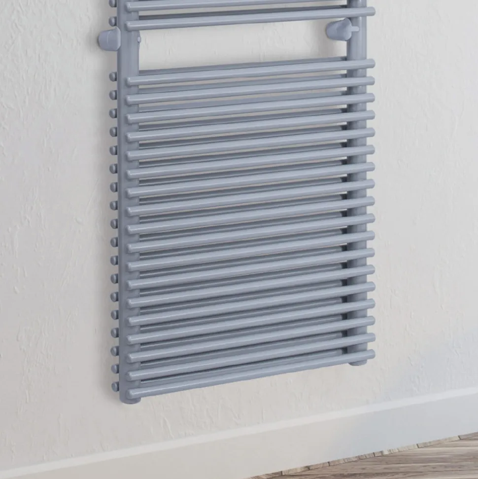 Scaldasalviette Elettrico in Acciaio Finitura Alluminio Made in Italy - Brioches