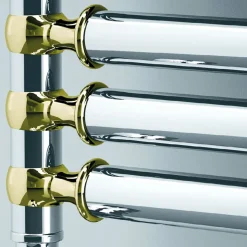 Scaldasalviette Elettrico in Acciaio Finitura Cromo e Oro Made in Italy - Laura