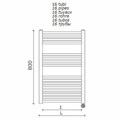 Scaldasalviette Elettrico per il Bagno Design Verticale in Acciaio 300 W - Italo