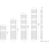 Scaldasalviette Idraulico con 4 Serie di Elementi Orizzontali Made in Italy - Meringa