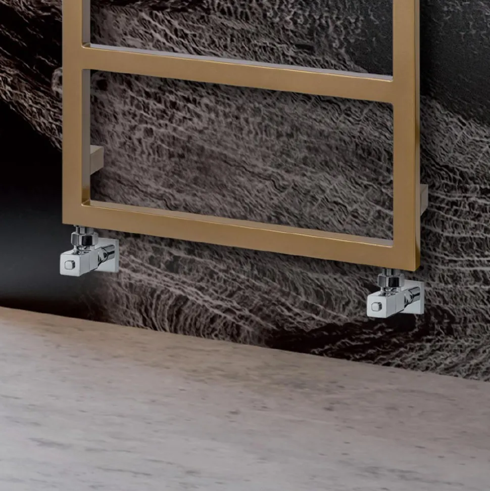 Scaldasalviette Idraulico con Linee Semplici in Acciaio Made in Italy - Pistacchio