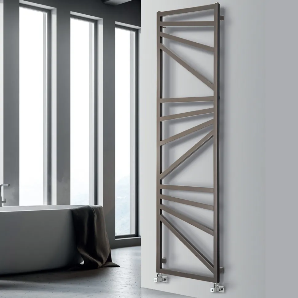 Scaldasalviette Idraulico con Elementi Quadrati Made in Italy - Mandorle