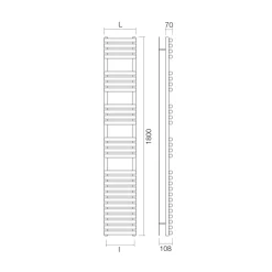 Scaldasalviette Idraulico in Acciaio Finitura Bianco Puro Made in Italy - Limone