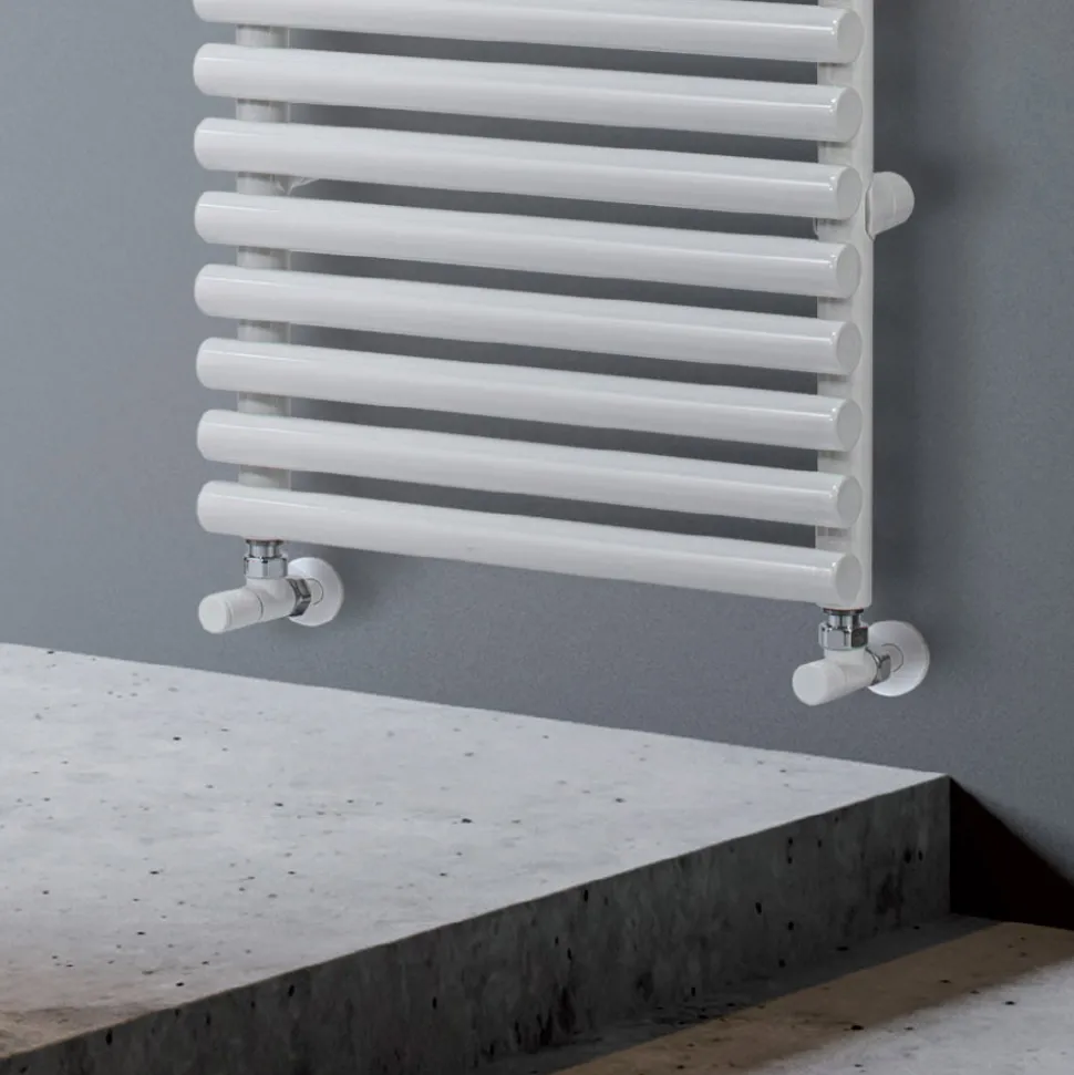 Scaldasalviette Idraulico in Acciaio Finitura Bianco Puro Made in Italy - Limone