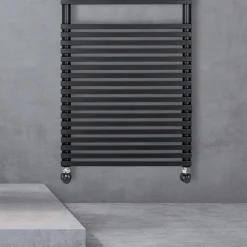 Scaldasalviette Idraulico in Acciaio Finitura Jet Black Made in Italy - Brownies