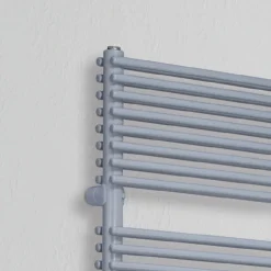 Scaldasalviette Idraulico in Acciaio Finitura Alluminio Made in Italy - Brioches
