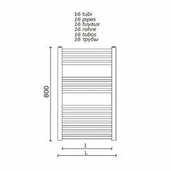 Scaldasalviette in Acciaio Inox Design a Parete da Bagno fino a 483 W - Italo
