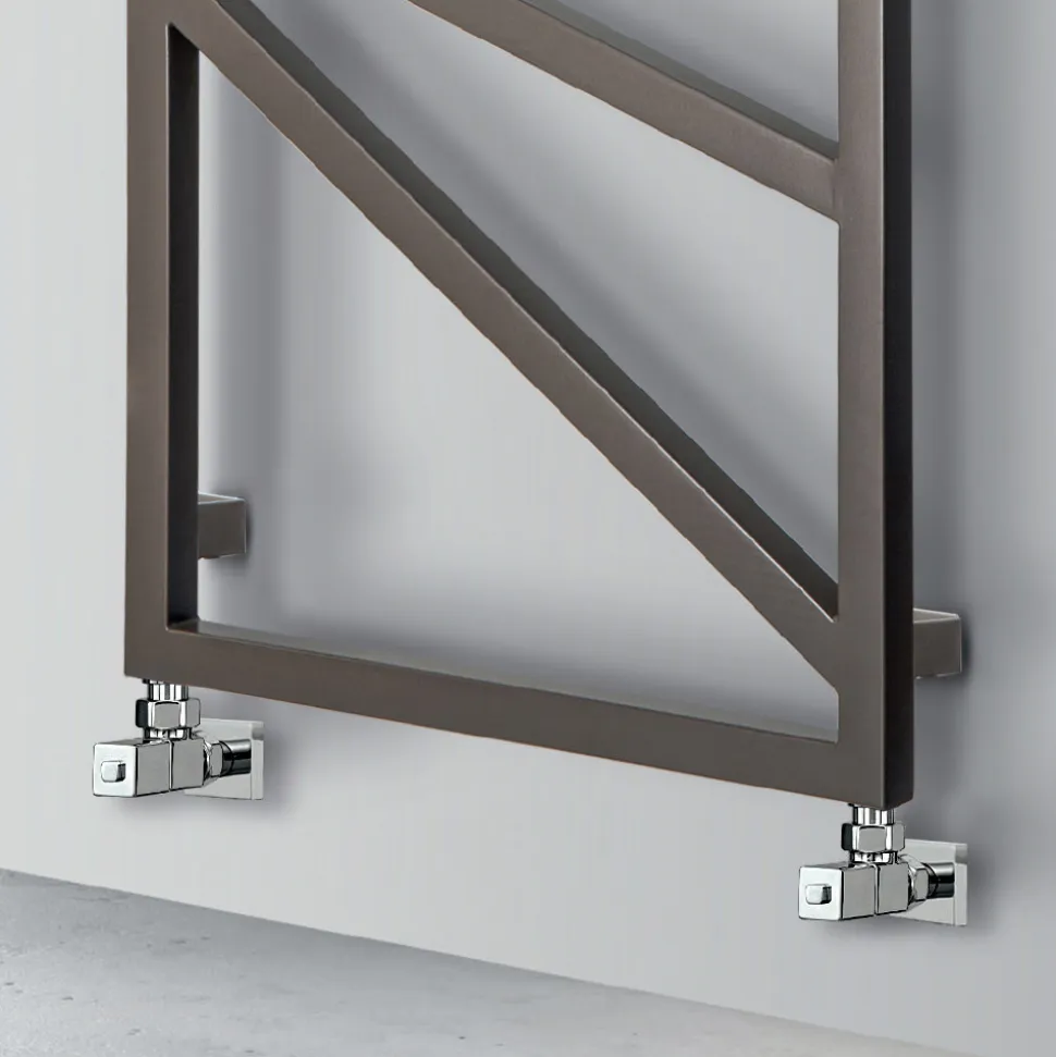 Scaldasalviette Misto con Elementi Quadrati Made in Italy - Mandorle