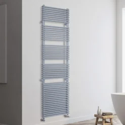 Scaldasalviette Misto in Acciaio Finitura Alluminio Made in Italy - Brioches