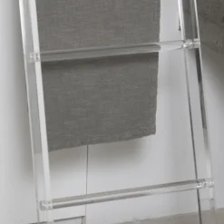 Scaletta Porta Asciugamani Bagno Cristallo Acrilico Trasparente - Astuta