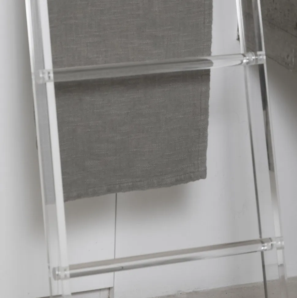 Scaletta Porta Asciugamani Bagno Cristallo Acrilico Trasparente - Astuta