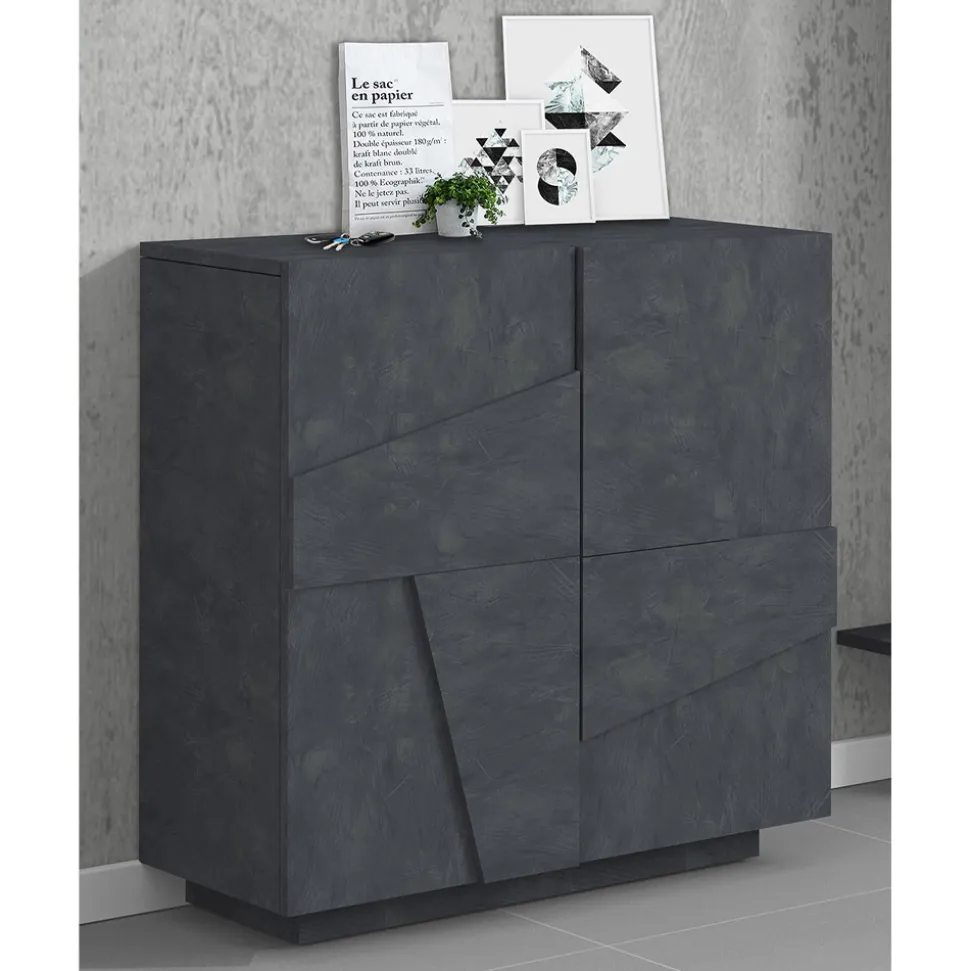 Scarpiera Alta o Bassa in Legno Sostenibile Design a 2 o 4 Ante - Fjona