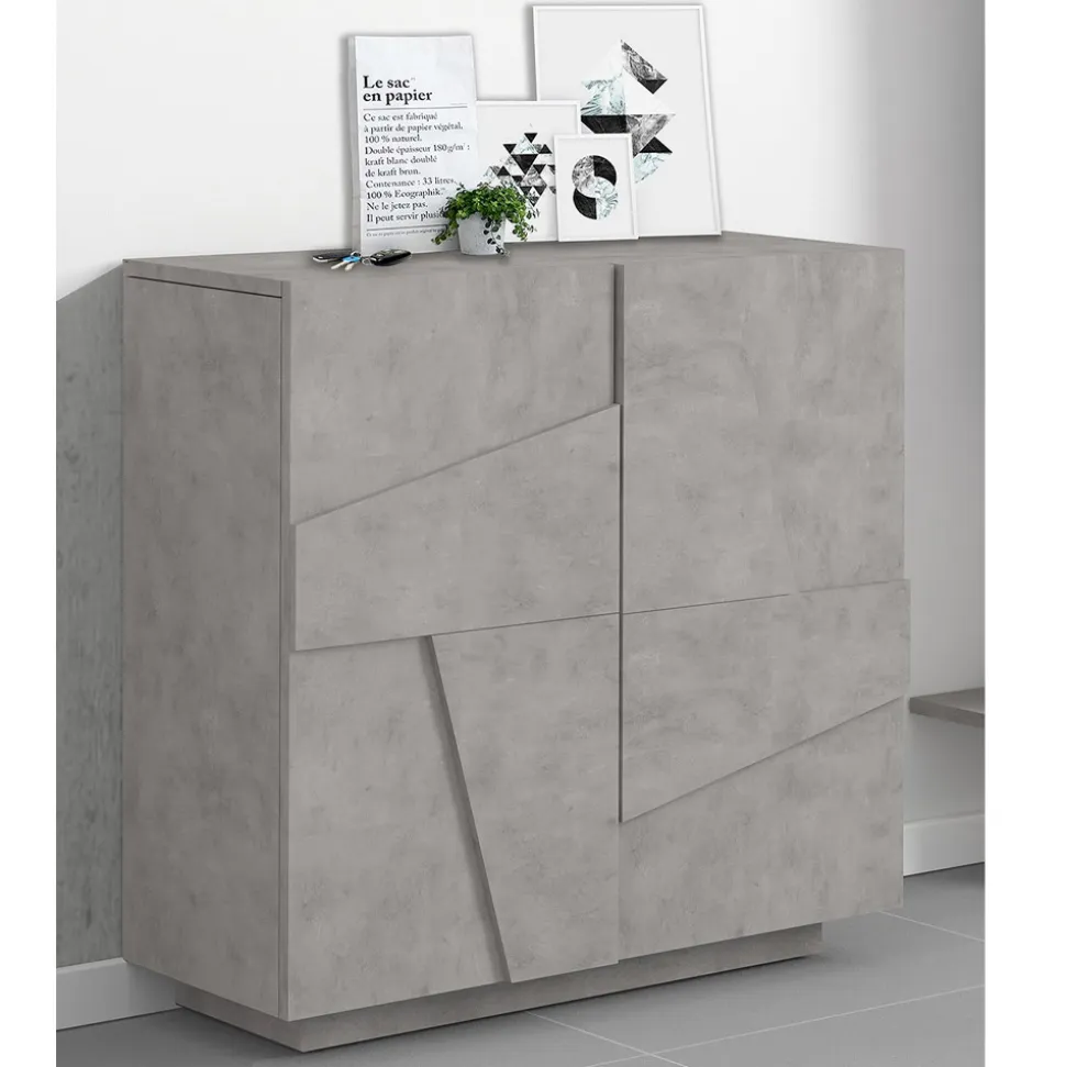 Scarpiera Alta o Bassa in Legno Sostenibile Design a 2 o 4 Ante - Fjona
