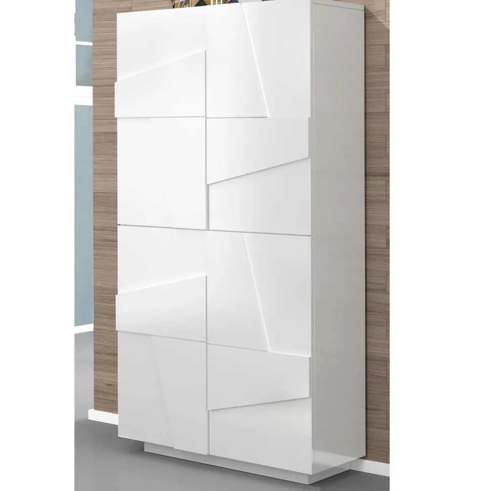 Scarpiera Alta o Bassa in Legno Sostenibile Design a 2 o 4 Ante - Fjona